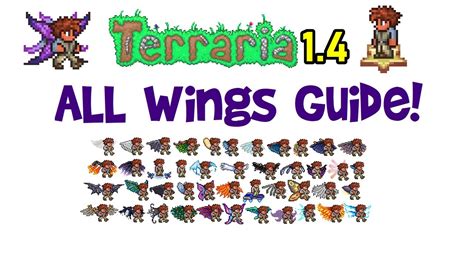 Terraria 1.4 Wings Guide! (and how to get them, worst to best tier .